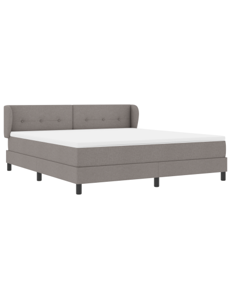 Letto a Molle con Materasso Grigio Chiaro 80x200 cm Tessuto Set di 5