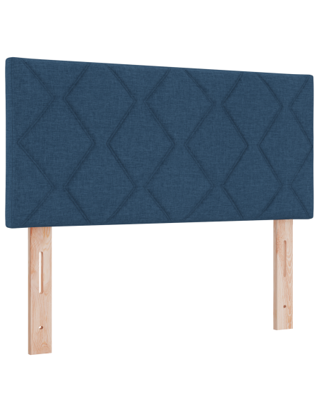 Letto a Molle con Materasso Blu, 100x200 cm, Tessuto