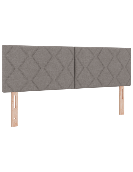 Letto Box Spring con Materasso Tortora 140x200 cm Tessuto