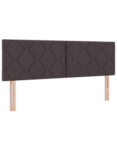 Letto a molle con materasso Marrone Scuro 160 x 200 cm Tessuto