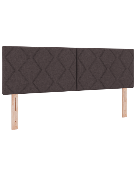 Letto Box Spring con Materasso Marrone Scuro 160x200 cm Tessuto