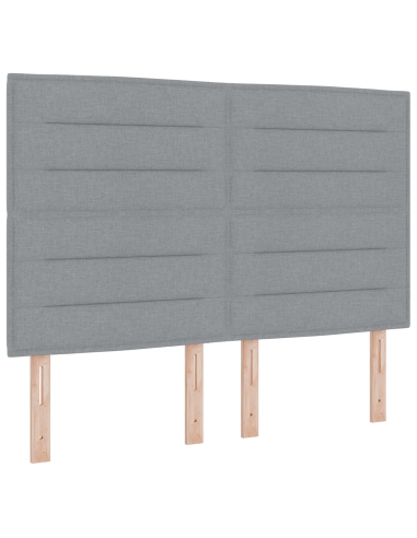 Letto a molle con materasso Grigio chiaro 140 x 190 cm Tessuto