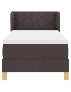 Letto a molle con materasso Marrone Scuro 80 x 200 cm Tessuto 2