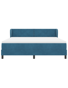 Letto a molle con materasso Blu scuro 180 x 200 cm Velluto 2