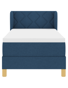 Letto a molle con materasso Blu 80 x 200 cm Tessuto 2