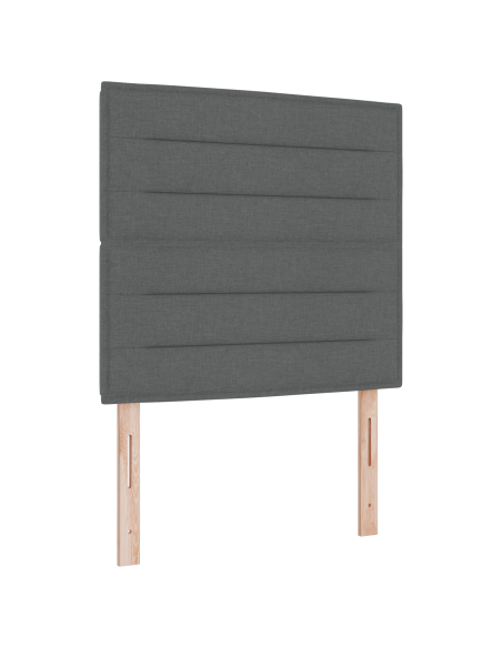 Letto con contenitore e materasso  Grigio scuro 80x200 cm Tessuto