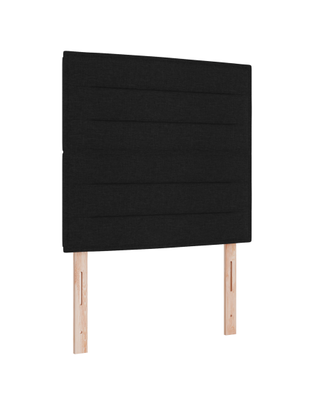 Letto a molle con materasso Nero 80 x 200 cm Tessuto