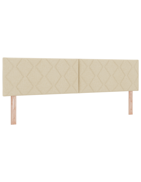 Letto Box Spring con Materasso Crema 180x200 cm Tessuto