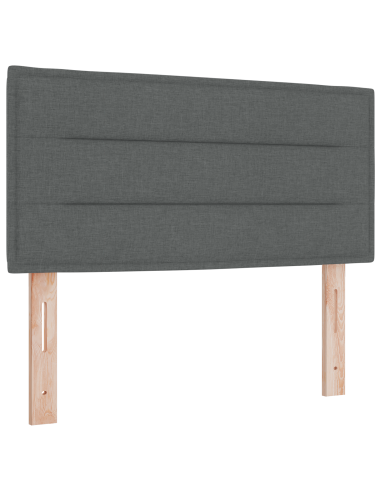 Letto a molle con materasso Grigio scuro 80 x 200 cm Tessuto