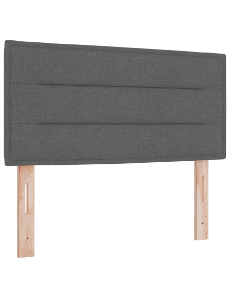 Letto a Box Spring con Materasso Grigio Scuro 80x200 cm Tessuto