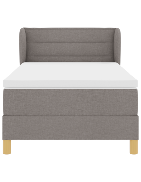 Letto a Molle con Materasso Tortora 80x200 cm Tessuto