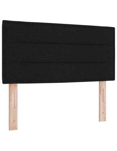 Letto a molle con materasso Nero 90 x 200 cm Tessuto