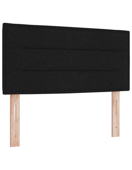 Letto Box Spring con Materasso  Nero 90x200 cm Tessuto