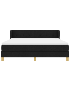 Letto a molle con materasso Nero 180 x 200 cm Tessuto 2