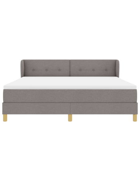 Letto con Materasso - Tortora 180x200 cm Tessuto