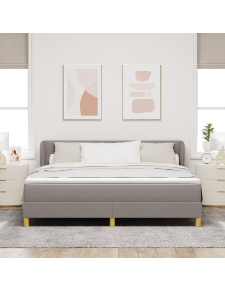 Letto con Materasso - Tortora 180x200 cm Tessuto