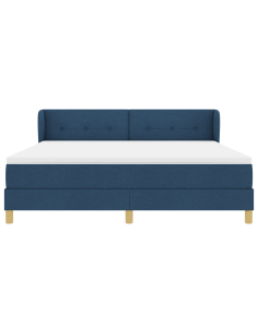 Letto a molle con materasso Blu 180 x 200 cm Tessuto 2