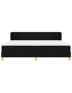 Letto a molle con materasso Nero 200 x 200 cm Tessuto 2