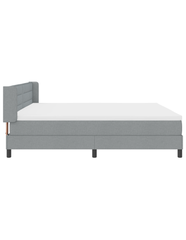 Letto a molle Grigio chiaro 200 x 200 cm Poliestere