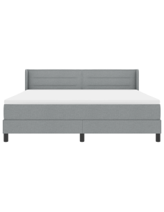 Letto a molle Grigio chiaro 200 x 180 cm Poliestere 2
