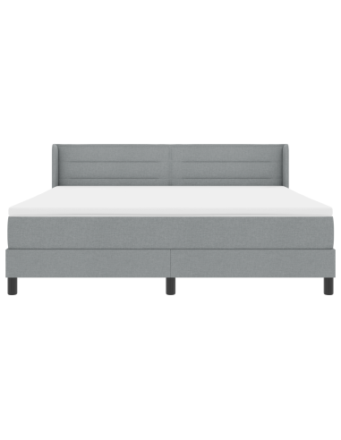 Letto a molle Grigio chiaro 200 x 180 cm Poliestere