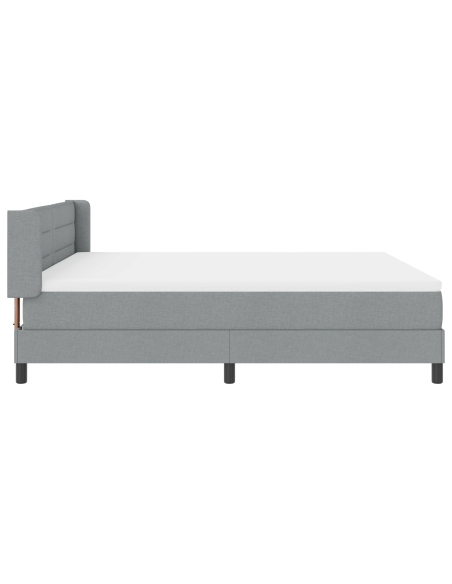 Letto con Box Spring  e Materasso Grigio Chiaro 180x200 cm Tessuto