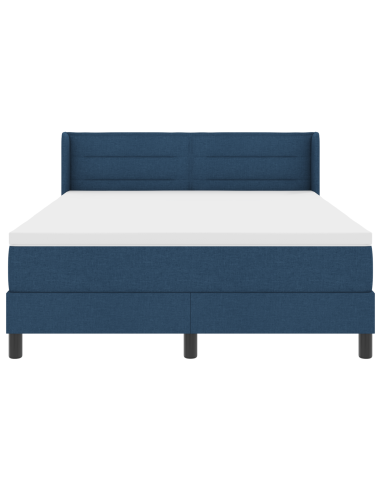 Letto a molle con materasso Blu Scuro 200 x 160 cm Poliestere