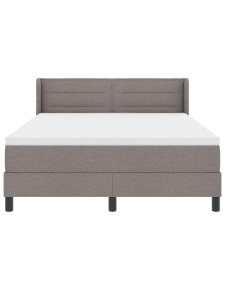 Letto a Molle  con Materasso Tortora 160x200 cm Tessuto