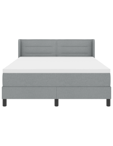 Letto a molle Grigio chiaro 200 x 160 cm Poliestere