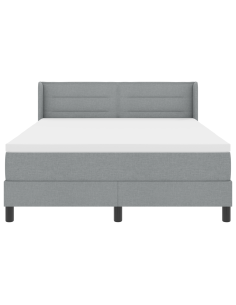 Letto a molle Grigio chiaro 200 x 140 cm Poliestere 2