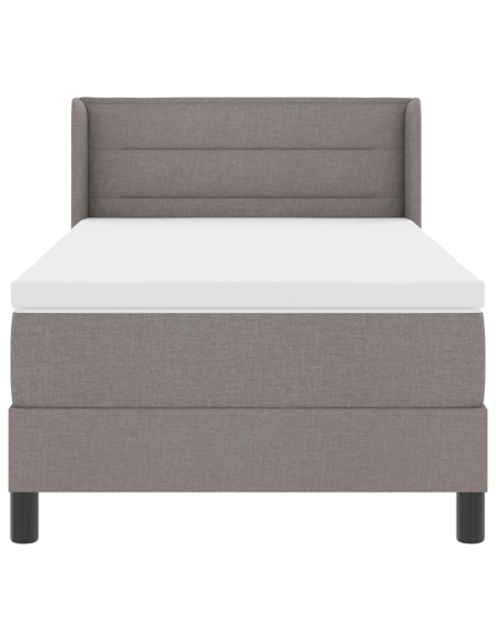 Letto con Rete a Molle  con Materasso Tortora 100x200 cm Tessuto