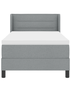 Letto a molle Grigio chiaro 200 x 100 cm Poliestere 2