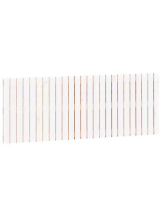 Testiera da Parete Bianca 159,5x3x60 cm Legno Massello di Pino 2