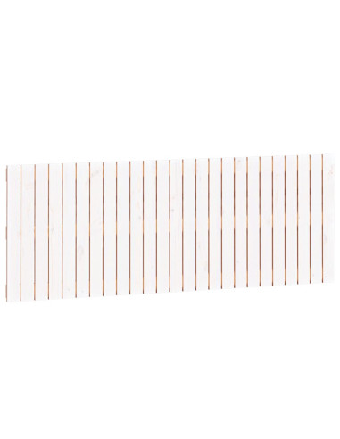 Testiera da Parete Bianca 159,5x3x60 cm Legno Massello di Pino