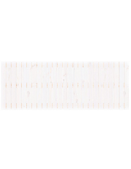 Testiera da Parete Bianca 159,5x3x60 cm Legno Massello di Pino