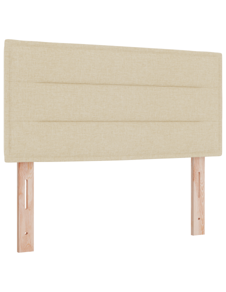 letto Box Spring  con materasso crema 100x200 cm in tessuto