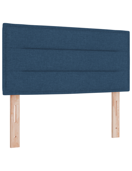 Letto con Box Spring e Materasso Blu 100x200 cm Tessuto