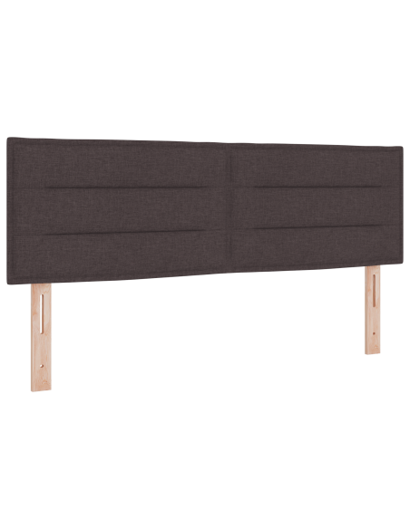 Letto a Box con Materasso Marrone Scuro 160x200 cm Tessuto