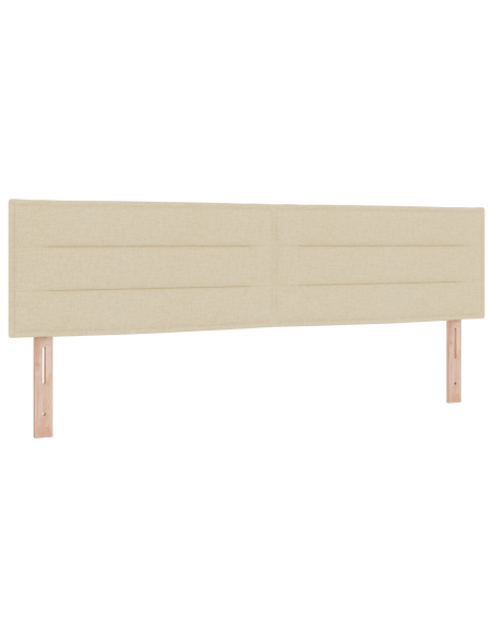 Letto Box Spring con Materasso in Crema - 180x200 cm Tessuto
