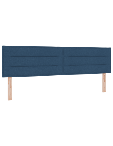 Letto a molle con materasso Blu 180 x 200 cm Tessuto