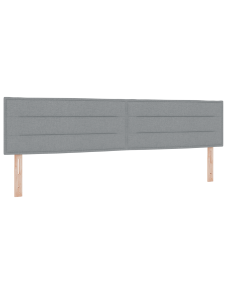 Letto con Box Spring e Materasso - Grigio Chiaro, 200x200 cm, Tessuto