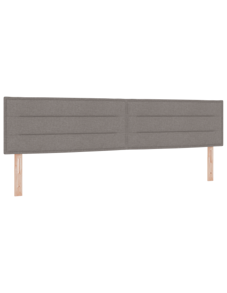 Letto con Rete e Materasso - Tortora 200x200 cm Tessuto