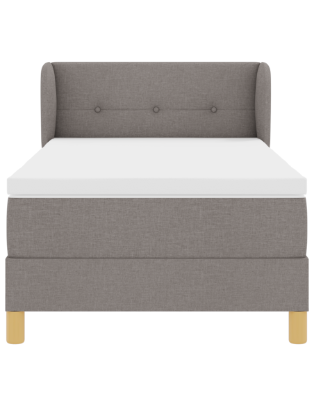 Letto Box Spring con Materasso in Tortora - 80x200 cm