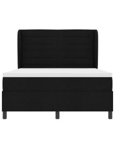 Letto a molle con materasso Nero 140 x 200 cm Tessuto 2