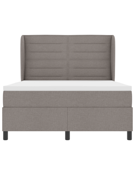 Letto a box spring con materasso tortora 160x200 cm in tessuto
