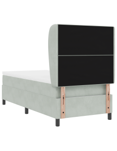 Letto a molle Grigio chiaro 200 x 100 cm Poliestere