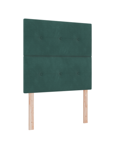 Letto a molle con materasso Verde Scuro 190 x 90 cm Poliestere