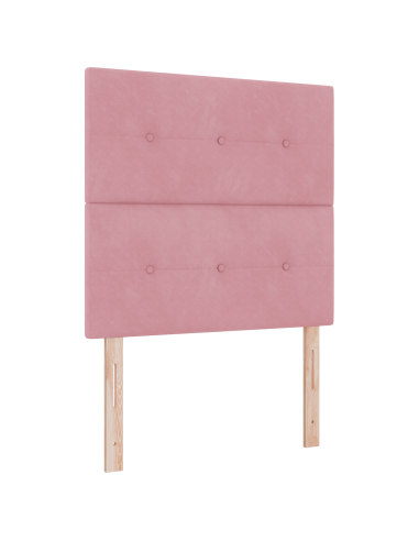 Letto a molle con materasso Rosa 200 x 90 cm Poliestere