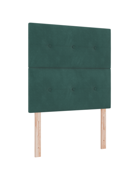 letto con box spring e materasso vitaXL Verde Scuro 100x200 cm Velluto