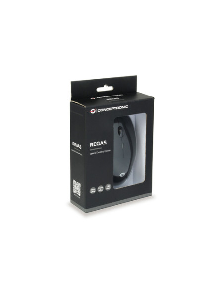 Conceptronic REGAS01B mouse Ufficio Ambidestro USB tipo A Ottico 1200 DPI